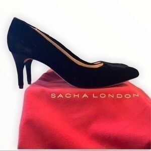 Sacha London black velvet heels